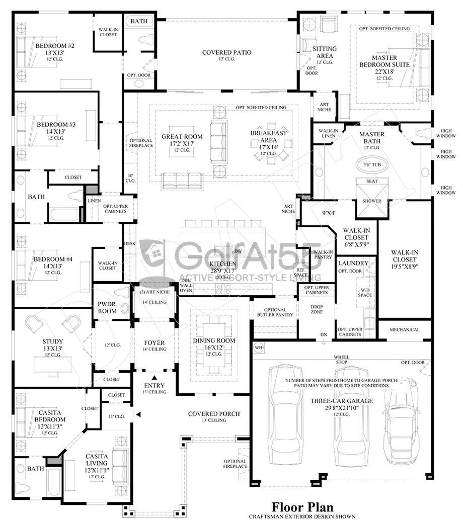 Floorplan Rio Verde 4,217 SF Trilogy at Verde River